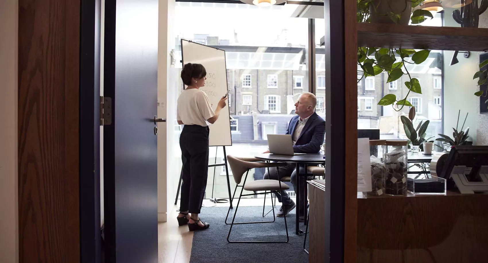 Discussing Strategy With Whiteboard